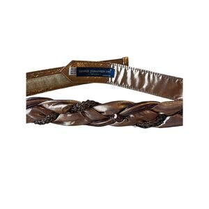 Ginnie Johansen Belt Bronze One Size Adjustable Closure Metallic Vintage Dallas